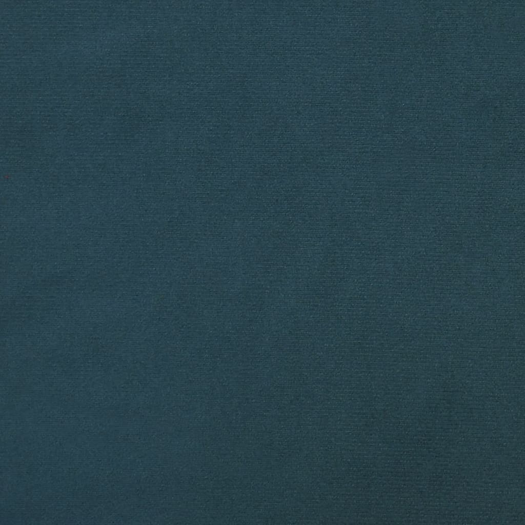 vidaXL Podnóżek, niebieski, 60x60x36 cm, obity aksamitem
