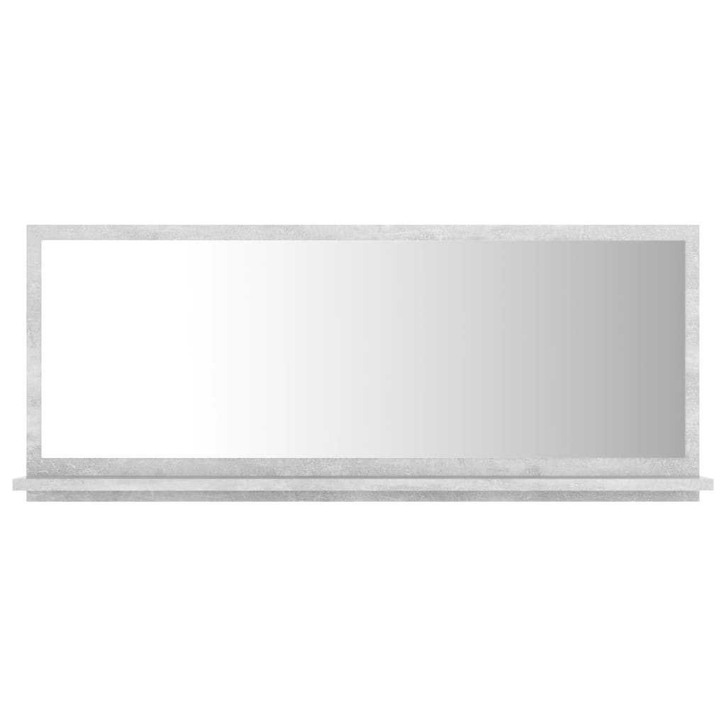 vidaXL Lustro łazienkowe, szarość betonu, 90x10,5x37 cm, płyta wiórowa
