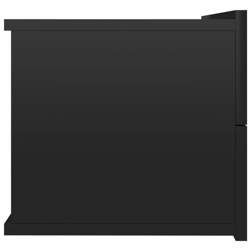 vidaXL Szafka nocna, czarna, wysoki połysk, 40x30x30 cm