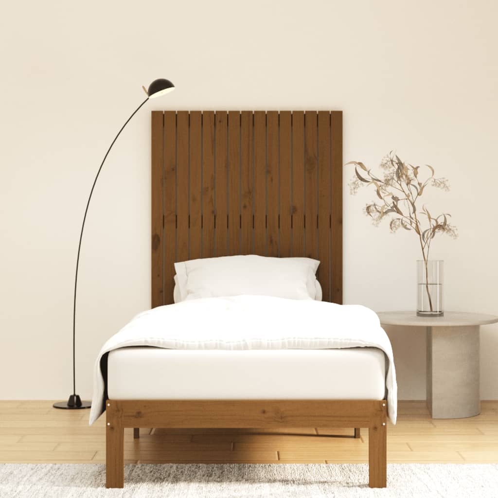 vidaXL Wezgłowie łóżka, miodowy brąz, 95,5x3x110 cm, drewno sosnowe
