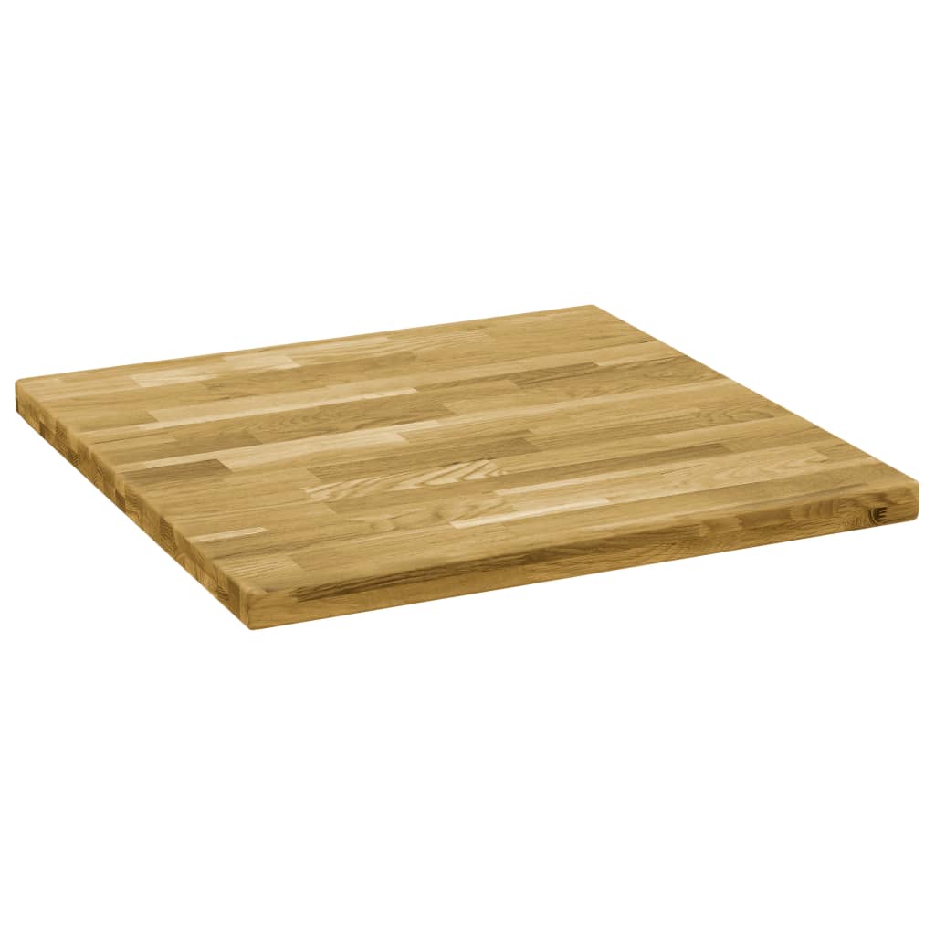 vidaXL Kwadratowy blat do stolika z drewna dębowego, 44 mm, 80 x 80 cm