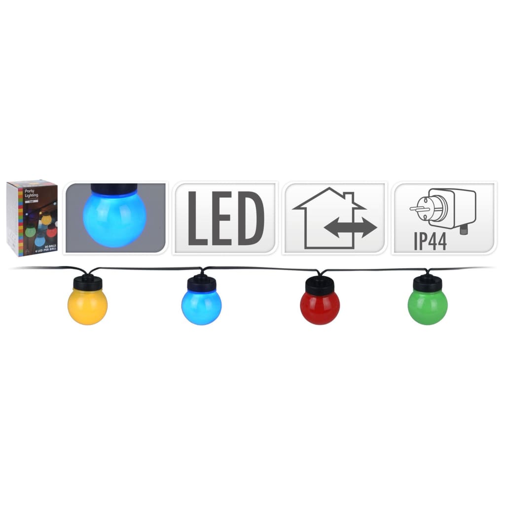 ProGarden Sznur 20 lampek imprezowych LED do ogrodu, 12 V