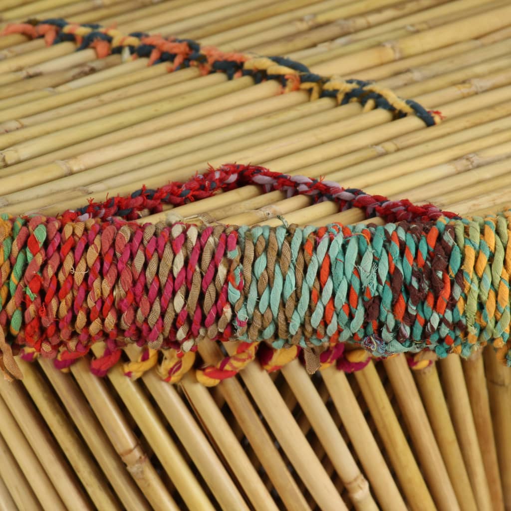 vidaXL Stolik kawowy z detalami w stylu chindi, bambus, wielokolorowy