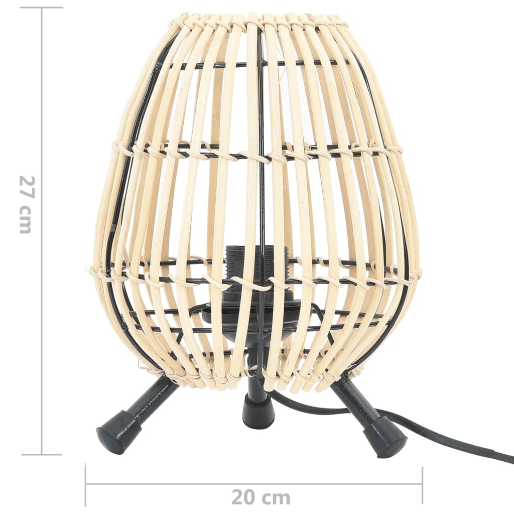 vidaXL Lampa stołowa, wiklinowa, 60 W, 20x27 cm, E27
