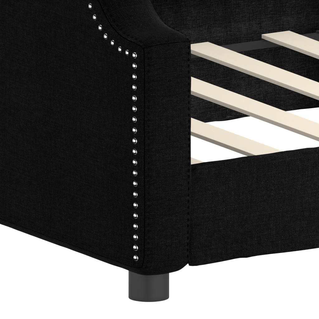 vidaXL Sofa z funkcją spania, czarna, 80x200 cm, obita tkaniną