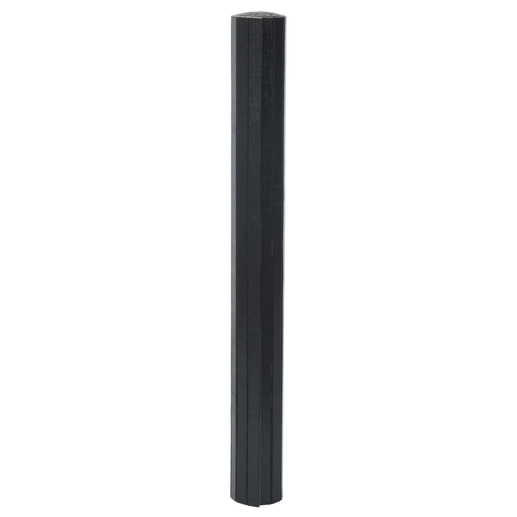 vidaXL Dywan prostokątny, czarny, 70x100 cm, bambusowy