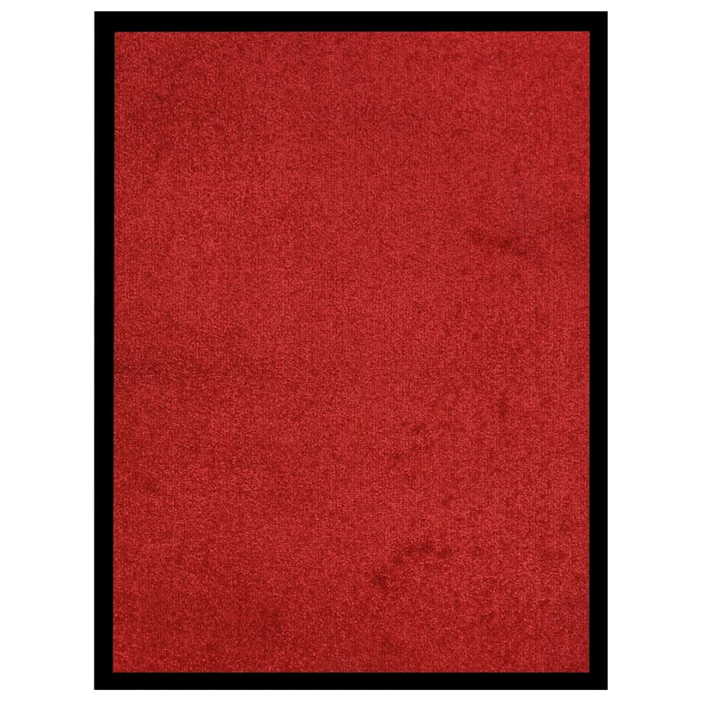 vidaXL Wycieraczka, czerwona, 60x80 cm