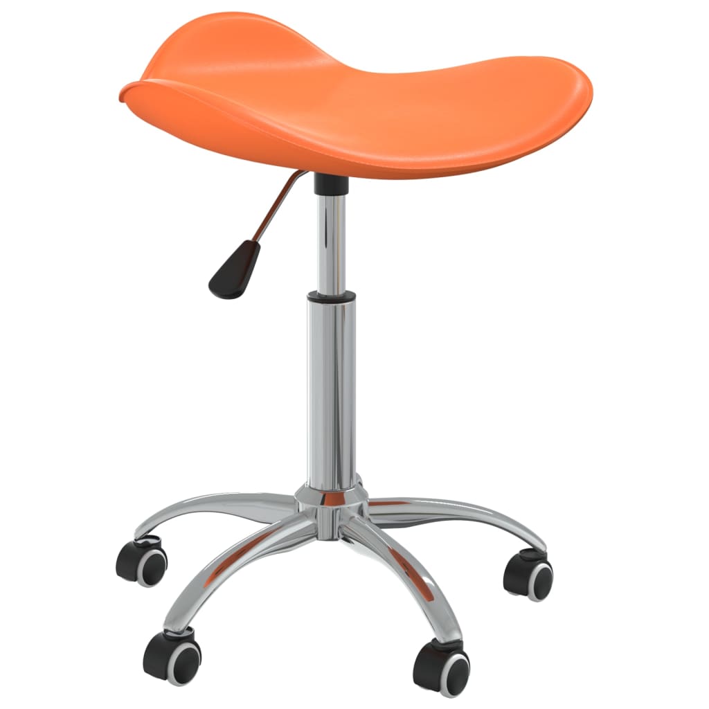vidaXL Obrotowe krzesło stołowe, pomarańczowe, obite sztuczną skórą