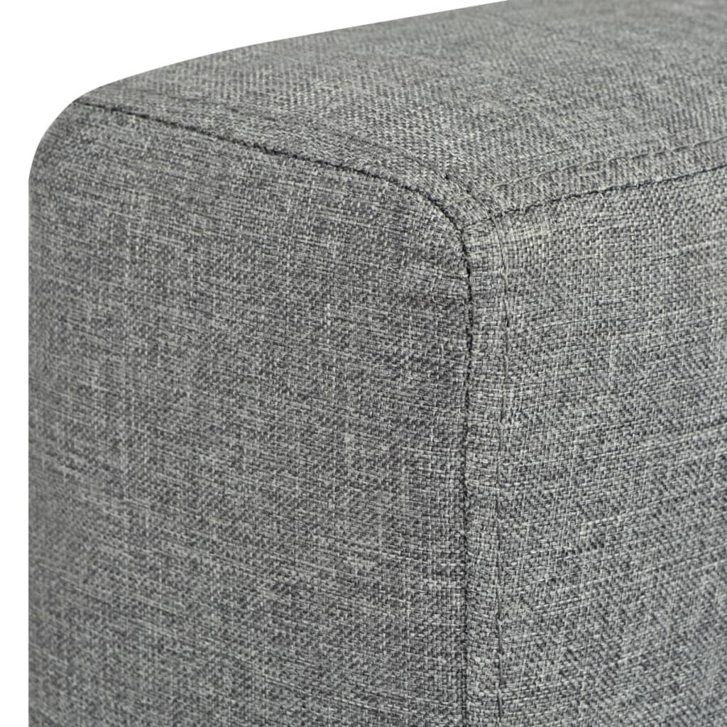 vidaXL Sofa 3-osobowa, tapicerowana tkaniną, jasnoszara