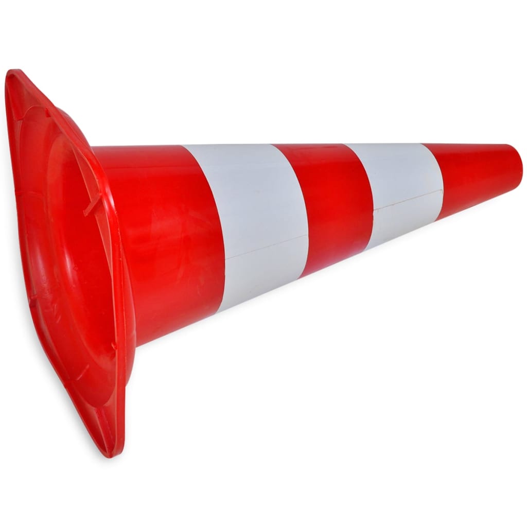 Odblaskowe pachołki drogowe czerwono-białe 50 cm