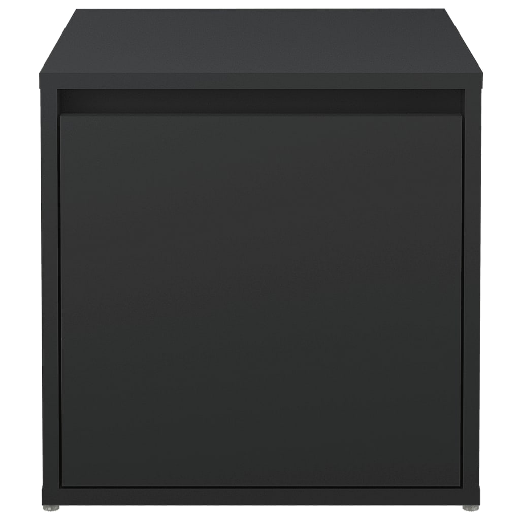 vidaXL Puf z szufladą, czarny, 40,5x40x40 cm, materiał drewnopochodny