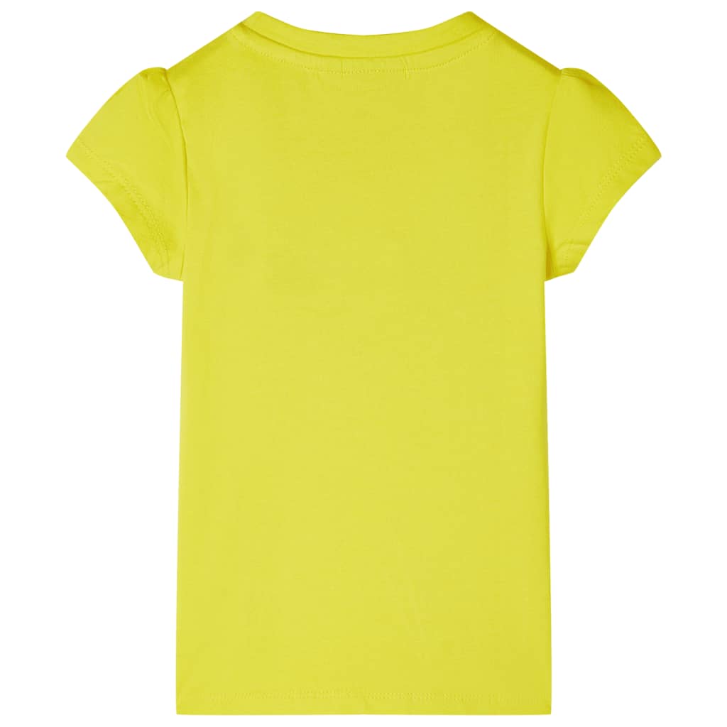 Koszulka dziecięca, półrękawki, jaskrawożółta, 92
