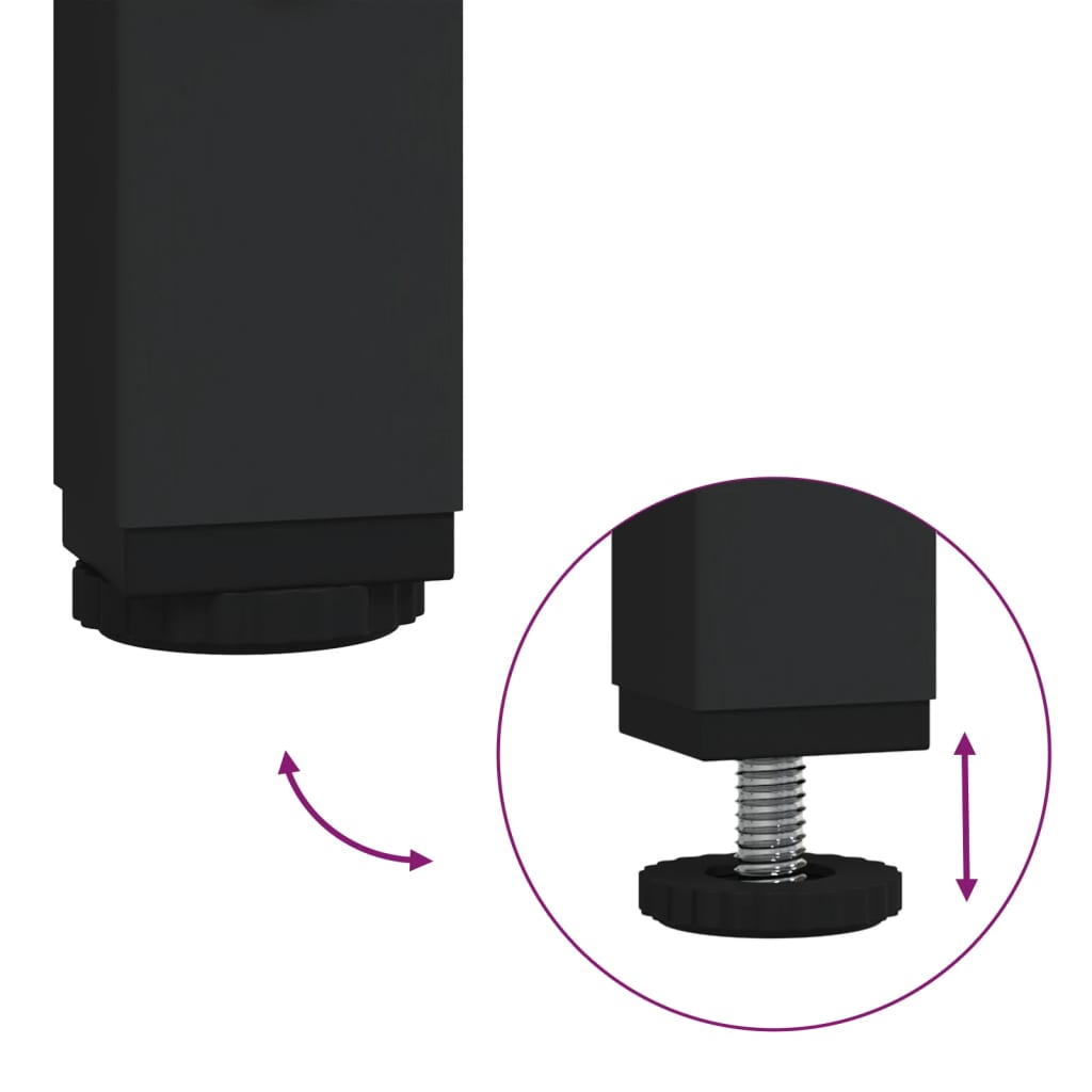 vidaXL Stolik konsolowy z półkami, czarny, 100x35x75 cm