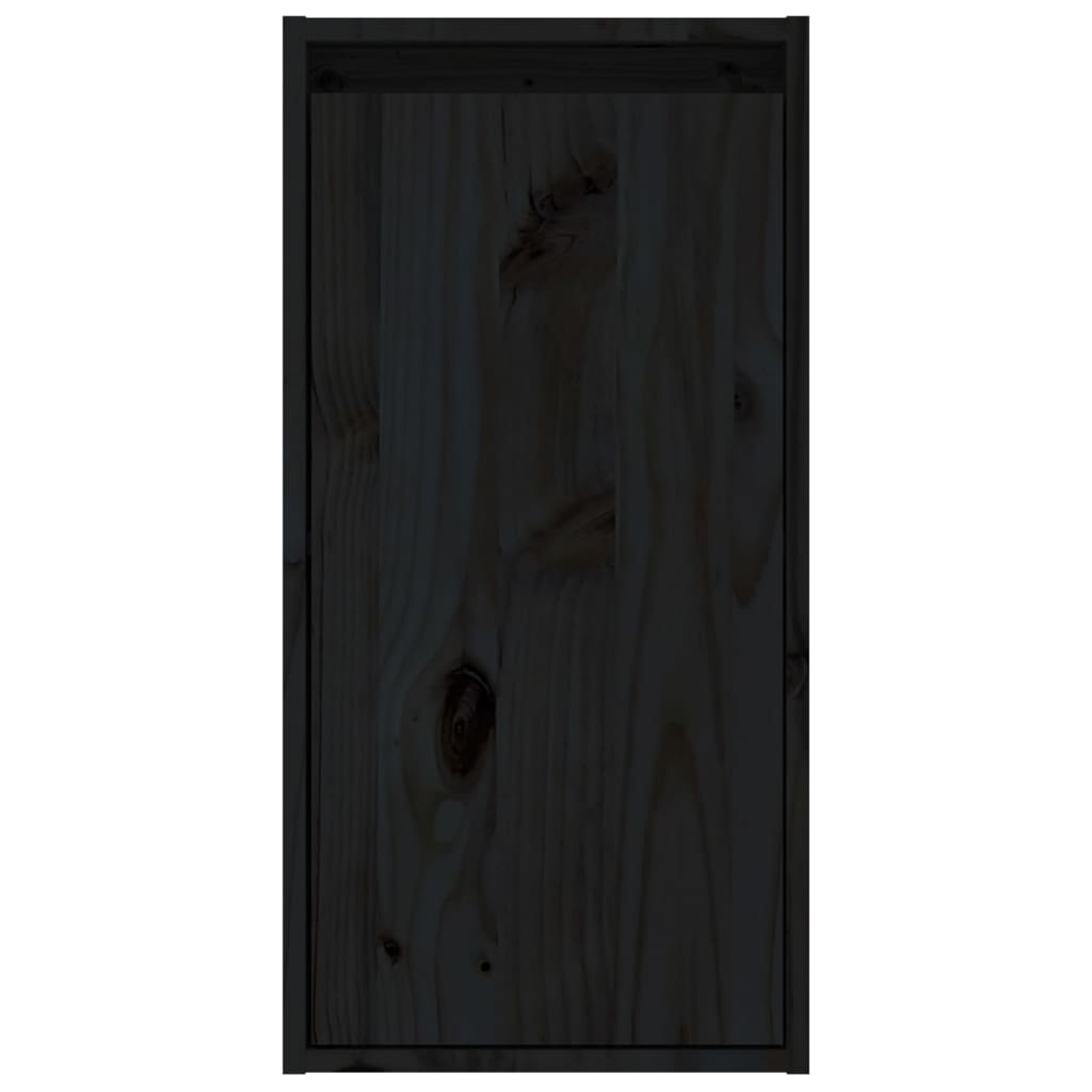 vidaXL Szafka ścienna, czarna, 30x30x60 cm, lite drewno sosnowe