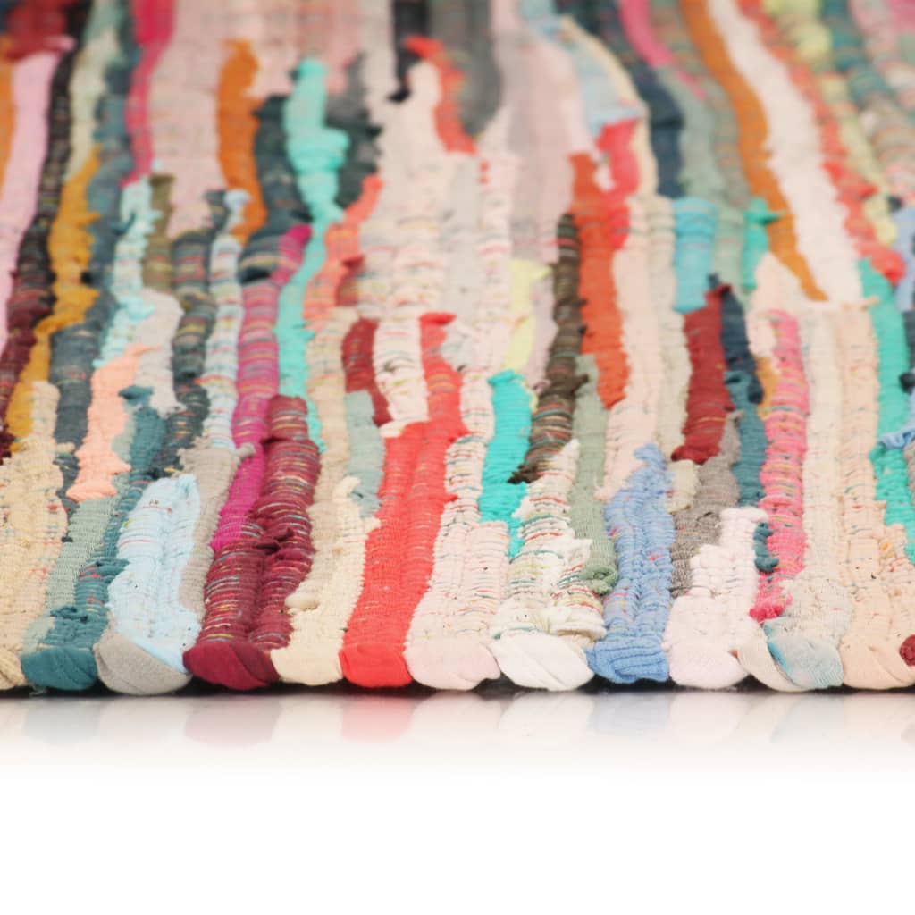 vidaXL Ręcznie tkany dywanik Chindi, bawełna, 80x160 cm, kolorowy