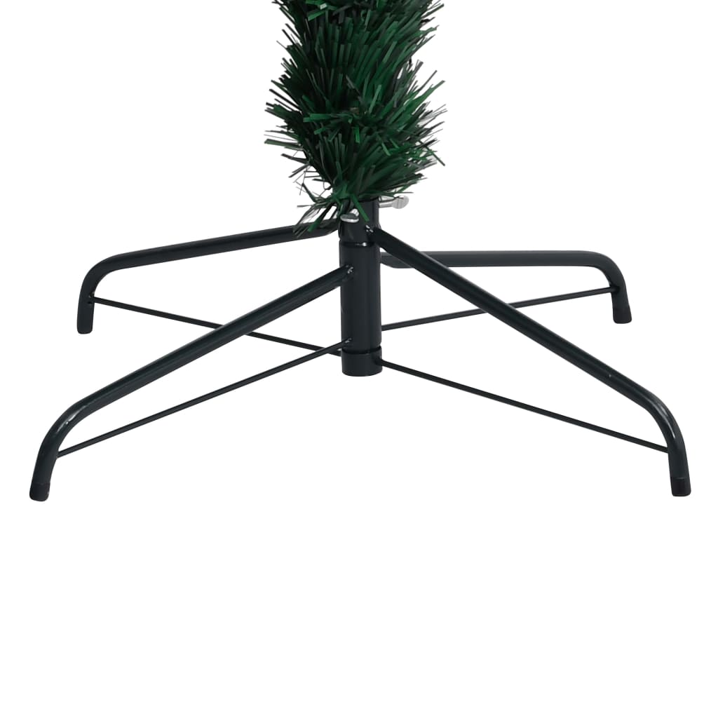 vidaXL Sztuczna choinka ze stojakiem, zielona, 180 cm, światłowód