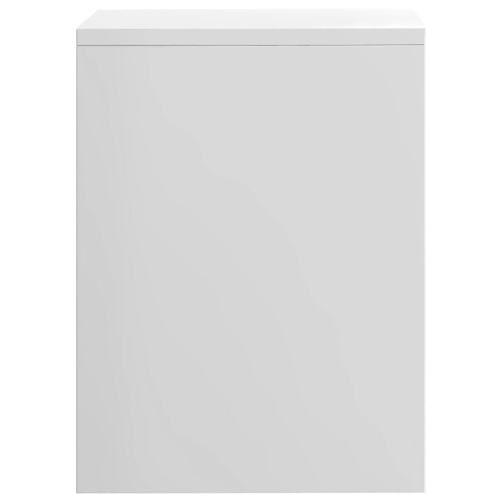 vidaXL Szafka nocna, biała, wysoki połysk, 40x30x40 cm, płyta wiórowa