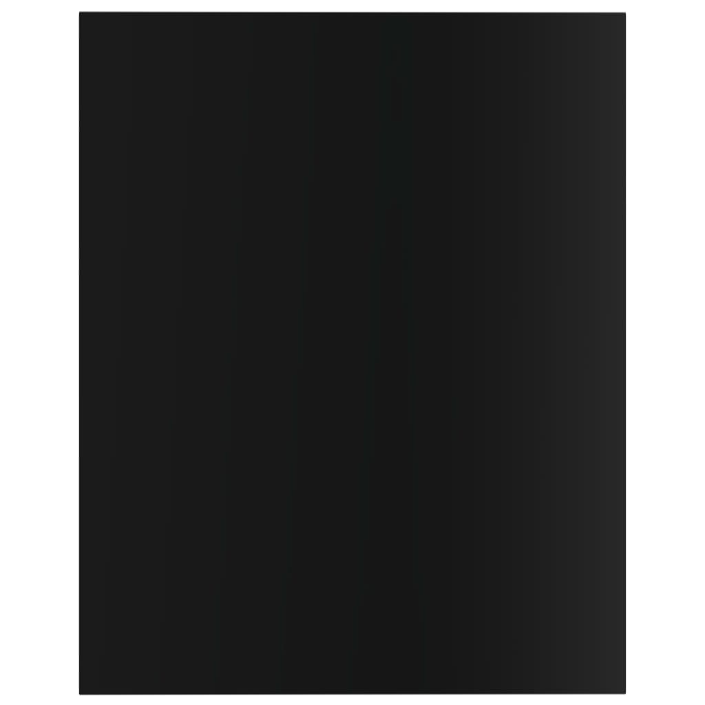 vidaXL Półki na książki, 8 szt., wysoki połysk, czarne, 40x50x1,5 cm
