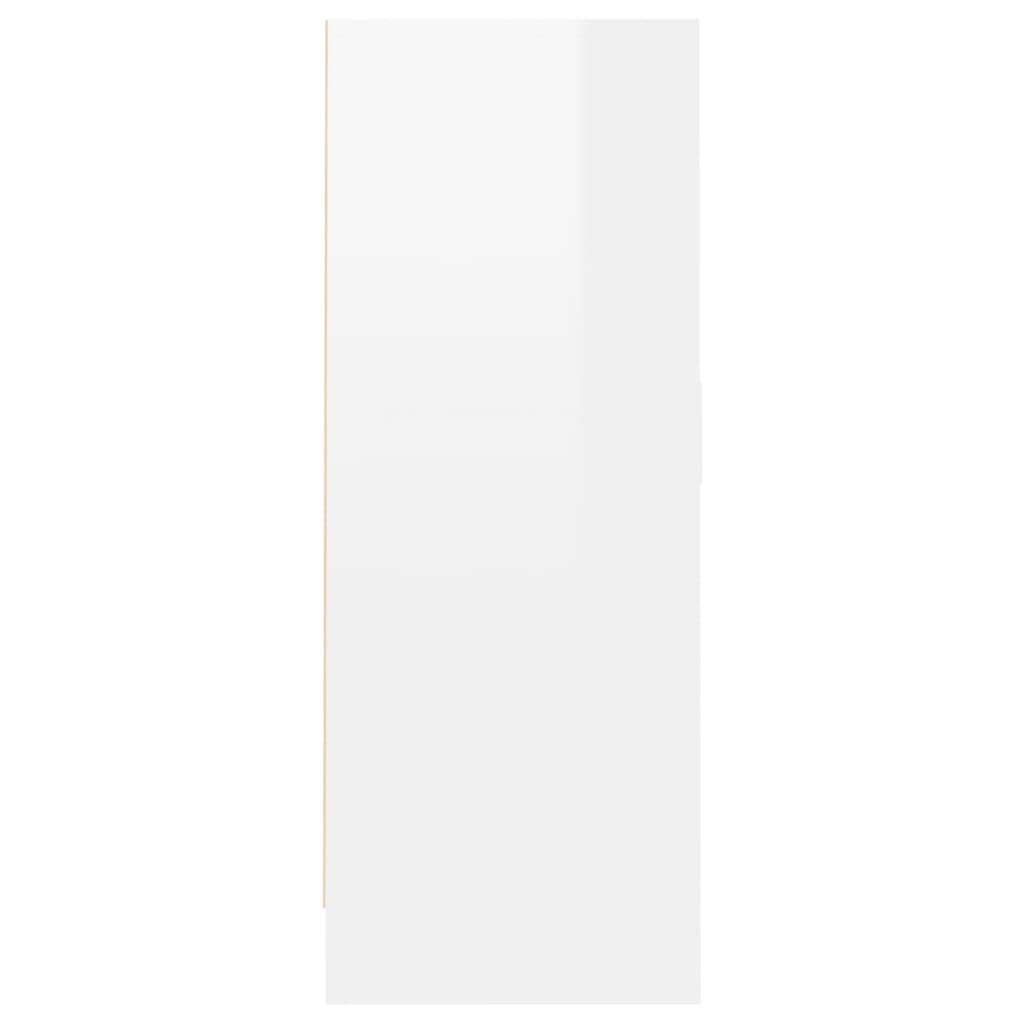 vidaXL Szafka na buty, biała z połyskiem, 60x35x92 cm, płyta wiórowa