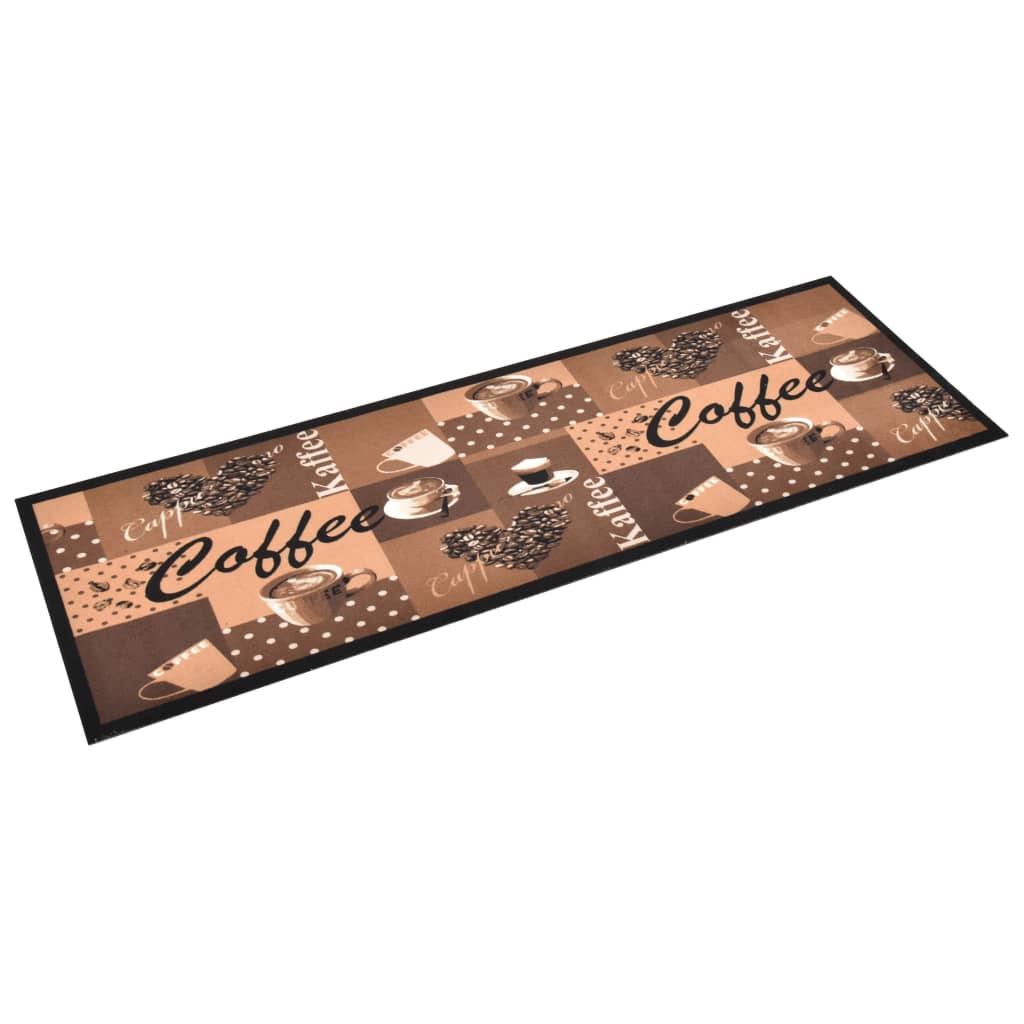 vidaXL Kuchenny dywanik podłogowy Coffee, brązowy, 60x180 cm