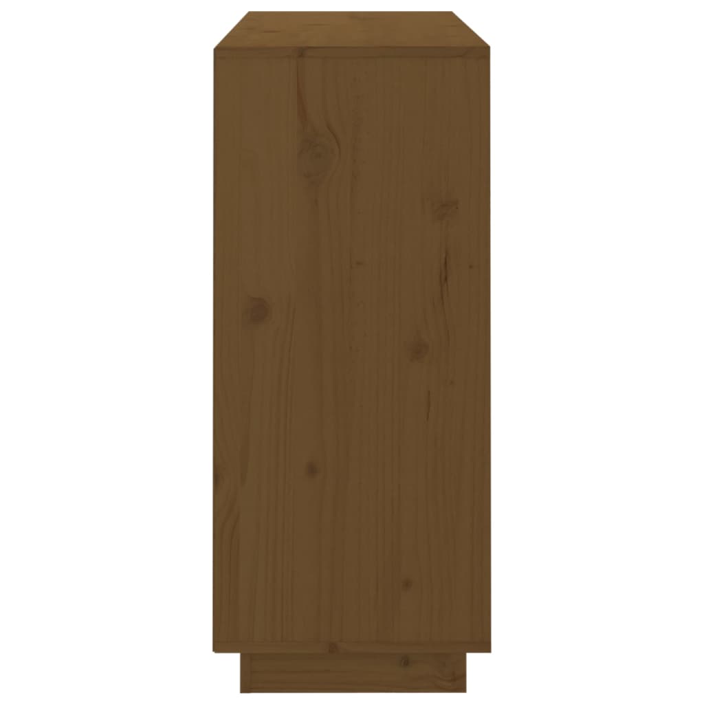 vidaXL Szafka, miodowy brąz, 104,5x34x80 cm, lite drewno sosnowe