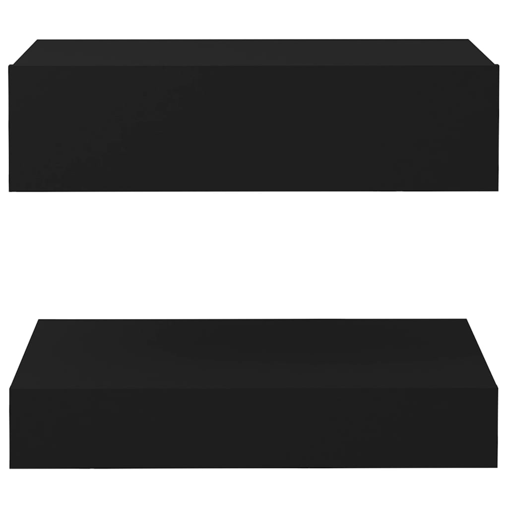 vidaXL Szafka nocna, czarna, 60x35 cm, płyta wiórowa