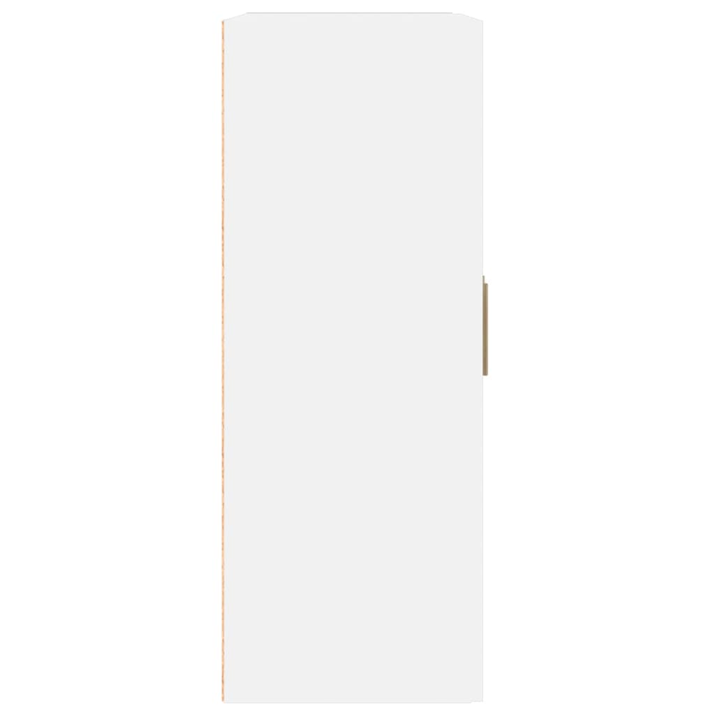 vidaXL Szafka wisząca, biała, 69,5x32,5x90 cm, materiał drewnopochodny