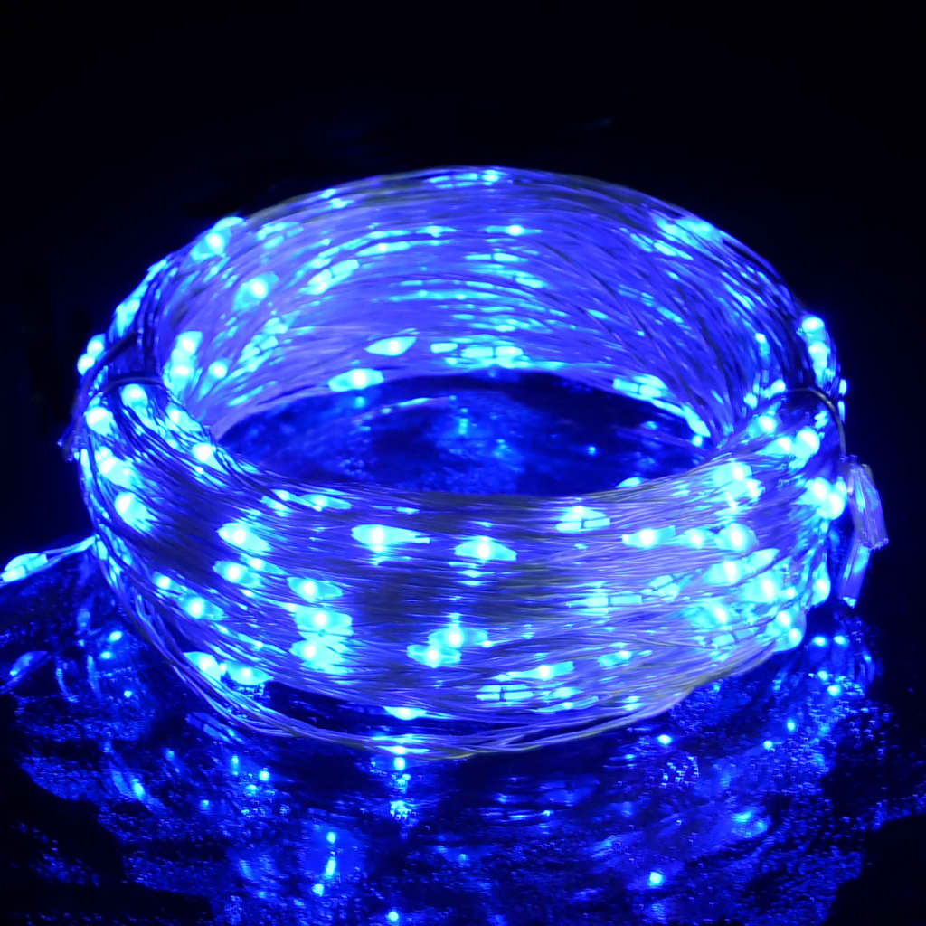 vidaXL Lampki LED, 300 diod, niebieskie, 30 m