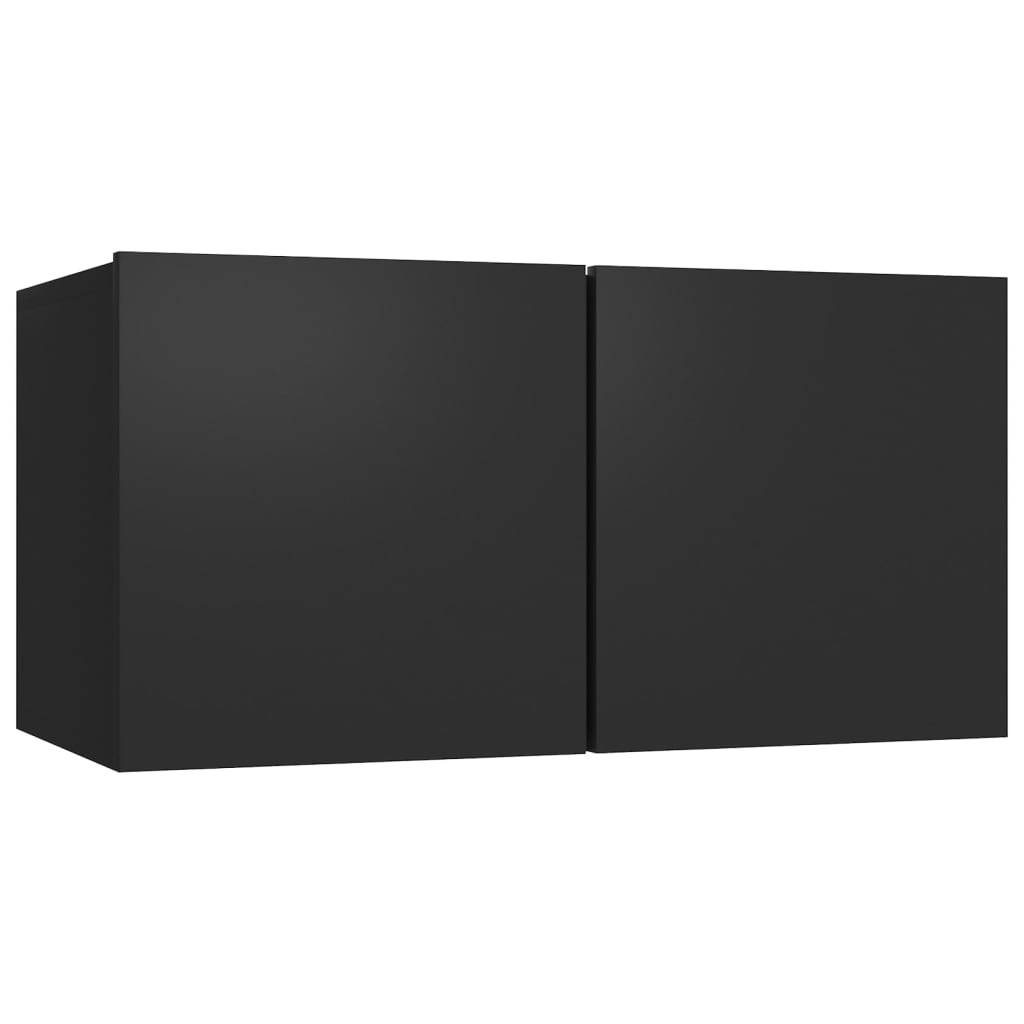 vidaXL 6-częściowy zestaw szafek telewizyjnych, czarny