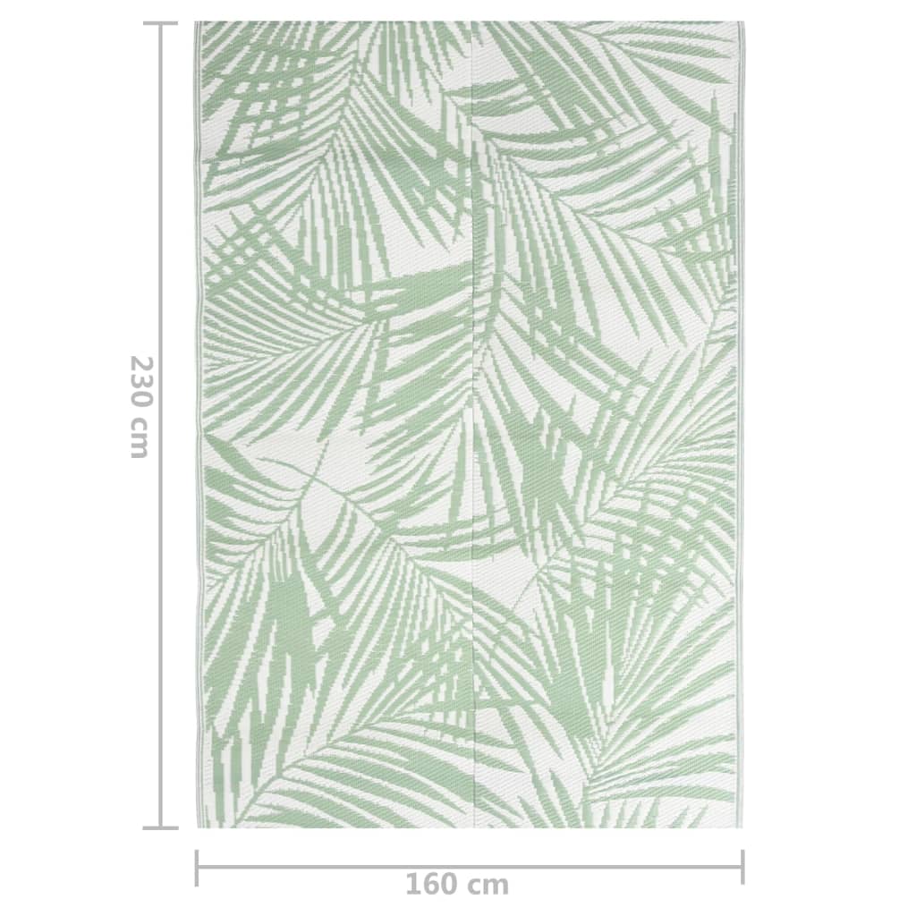vidaXL Dywan zewnętrzny, zielony, 160 x 230 cm, PP