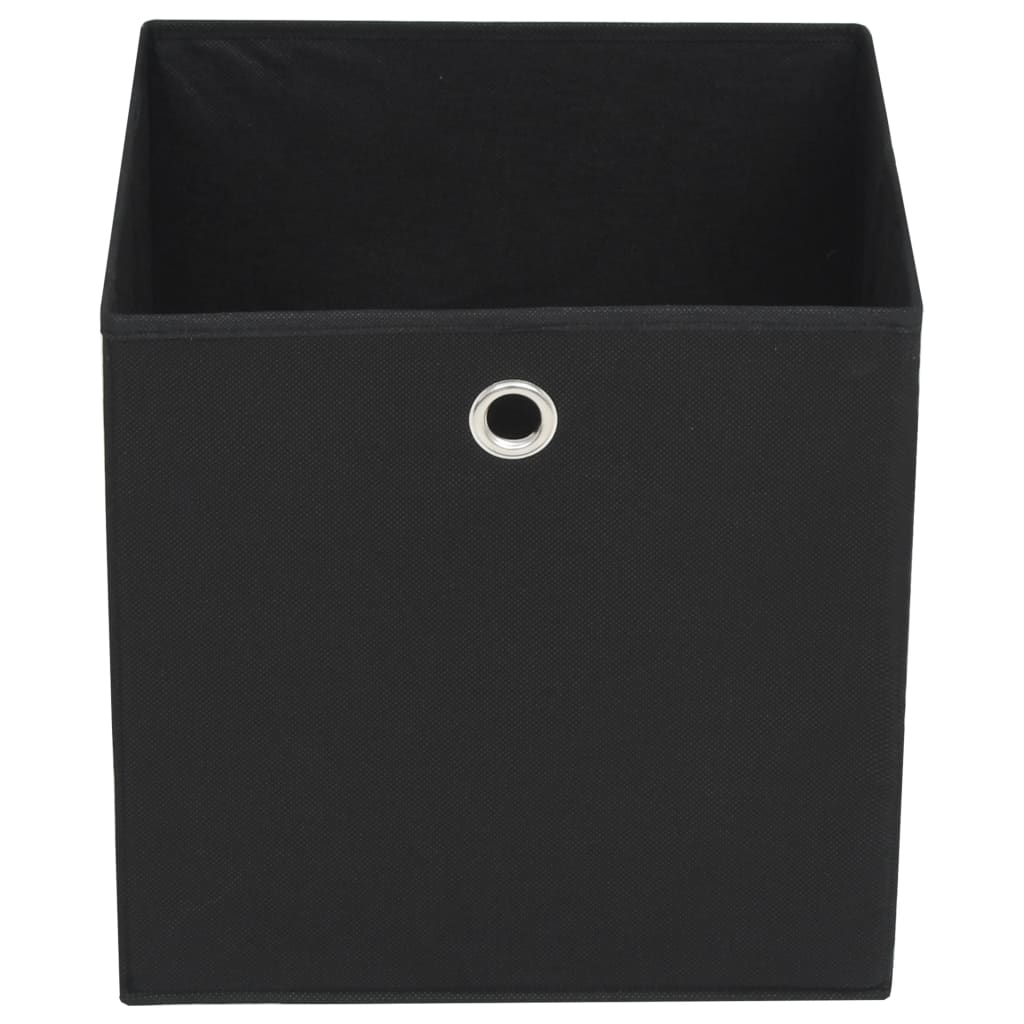 vidaXL Pudełka z włókniny, 4 szt., 28x28x28 cm, czarne
