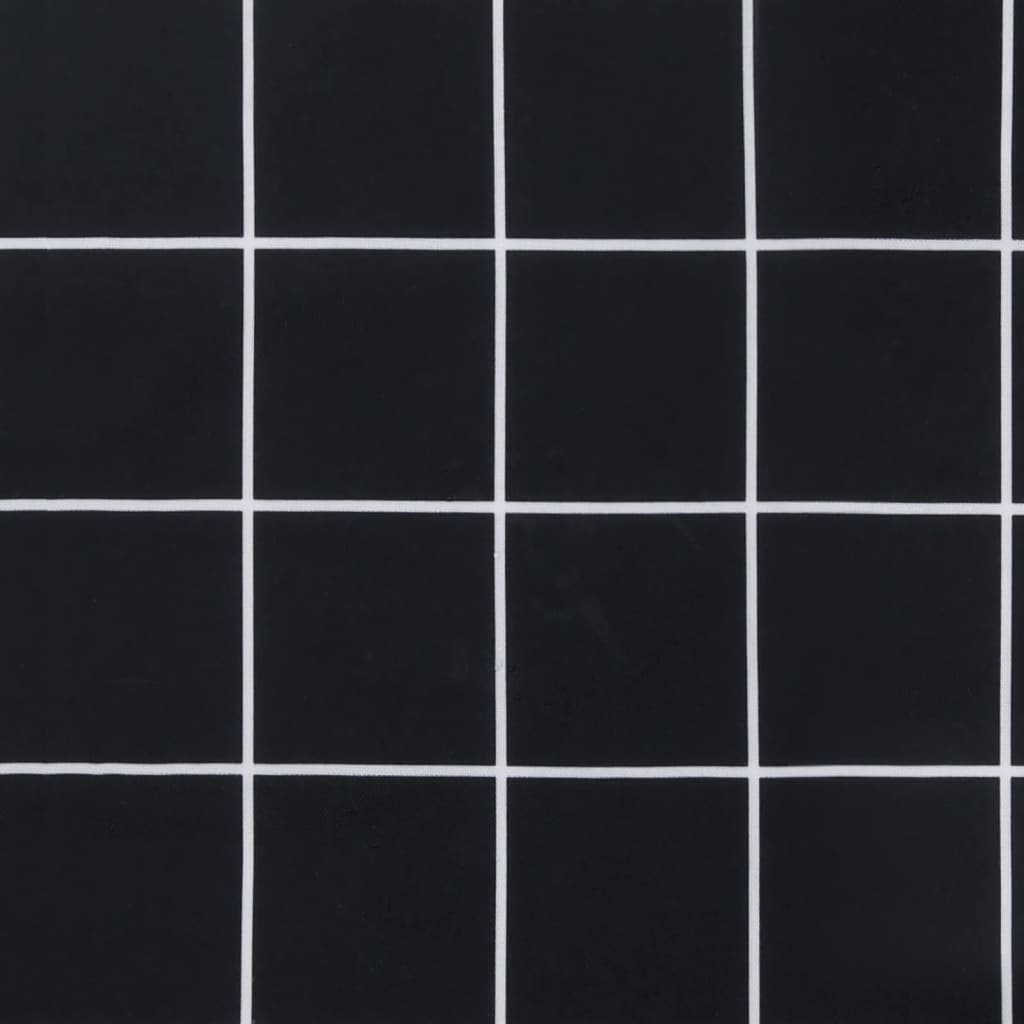 vidaXL Poduszka na paletę, czarna w kratę, 50x50x12 cm, tkanina
