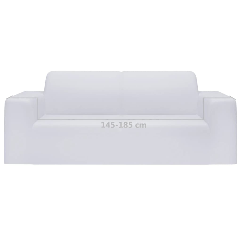 vidaXL Elastyczny pokrowiec na sofę 2-osobową, biały, dżersejowy