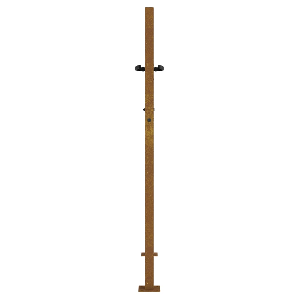 vidaXL Furtka ogrodowa, 105x130 cm, stal kortenowska, motyw bambusa