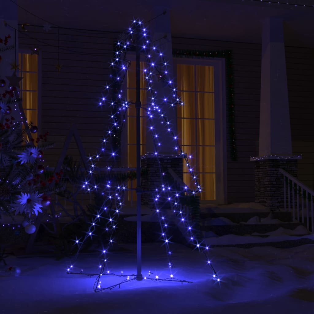 vidaXL Ozdoba świąteczna w kształcie choinki, 160 LED, 78x120 cm