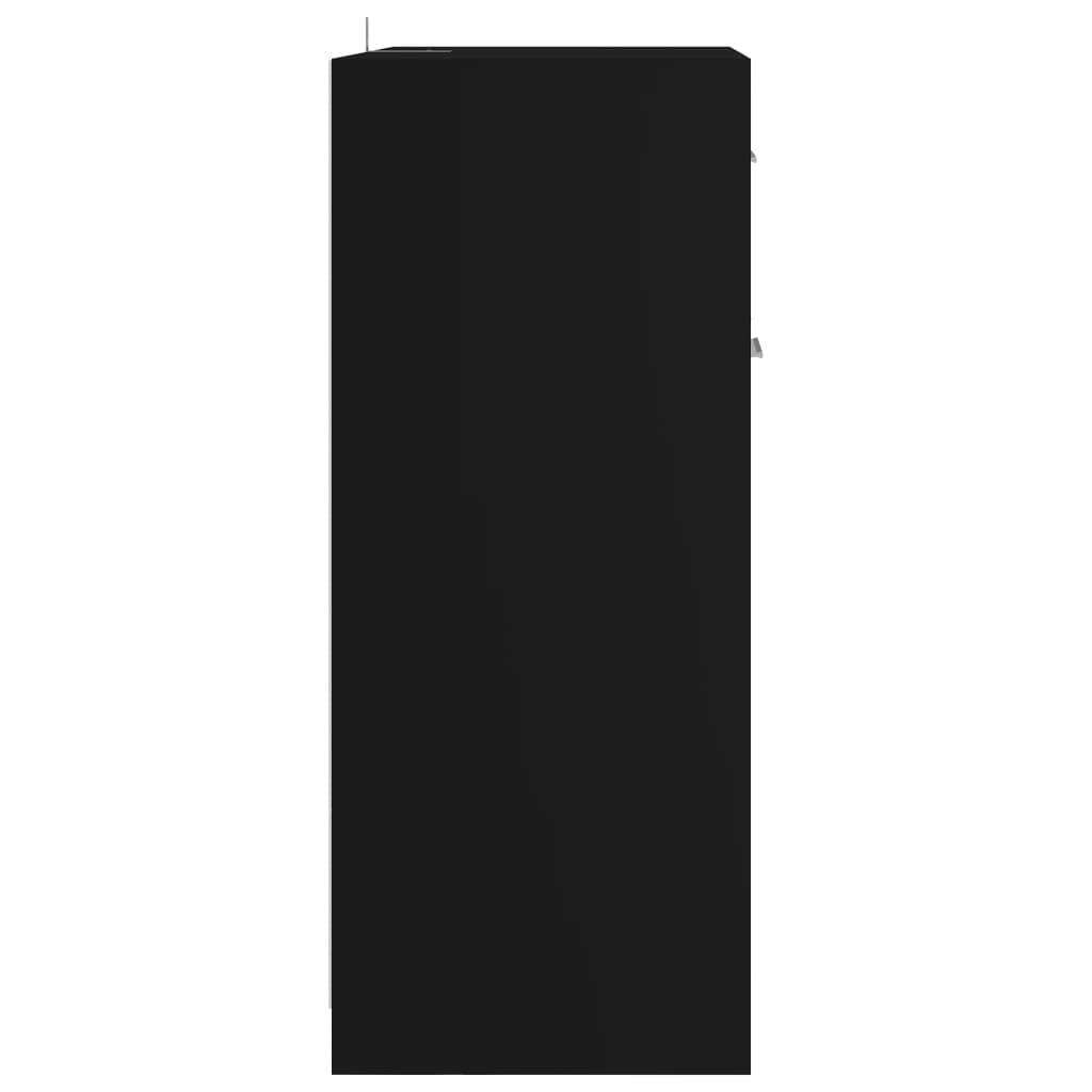 vidaXL Szafka łazienkowa, czarna, 60x33x80 cm, płyta wiórowa