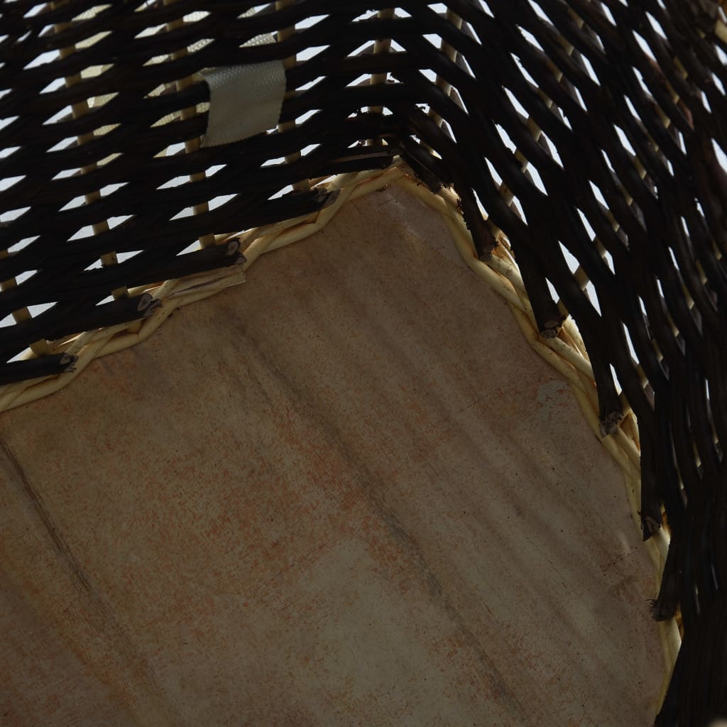 vidaXL Plecak na drewno opałowe, 57x51x69 cm, naturalna wiklina