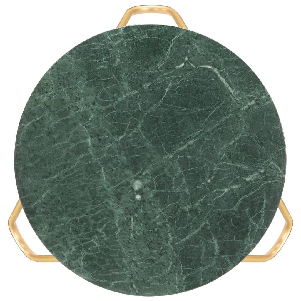 vidaXL Stolik kawowy, zielony, 65x65x42 cm, kamień o teksturze marmuru