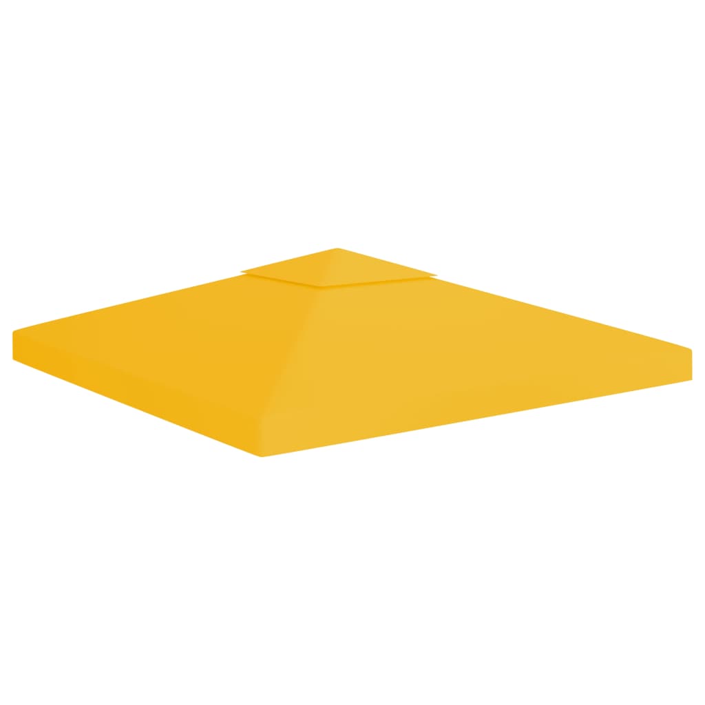 vidaXL 2-poziomowe zadaszenie altany, 310 g/m² 3x3 m, żółte