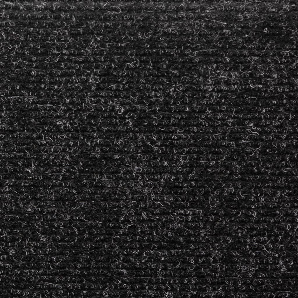 vidaXL Nakładki na schody, 15 szt., igłowane, 65x21x4 cm, czarne