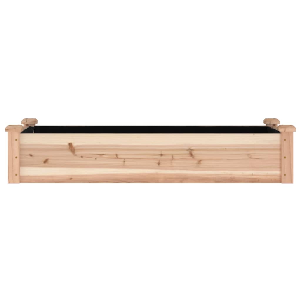 vidaXL Podwyższona rabata z wyściółką, 120x45x25 cm, drewno jodłowe