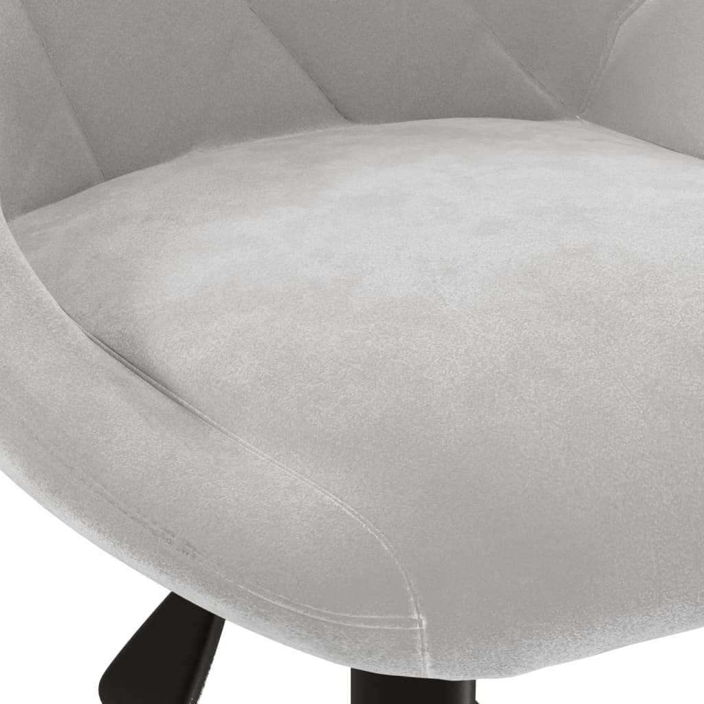 vidaXL Obrotowe krzesło biurowe, jasnoszare, obite aksamitem
