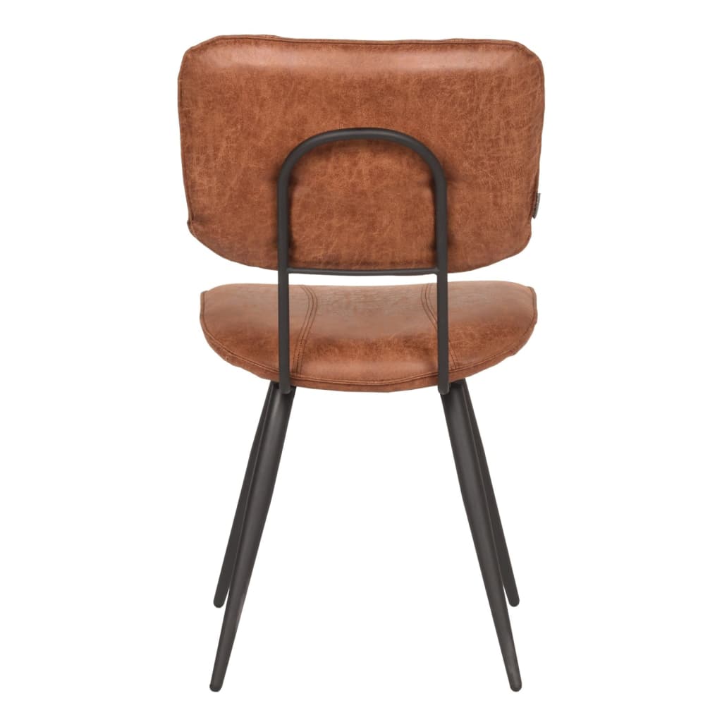 LABEL51 Krzesła stołowe Fos, 2 szt., 49x60x87 cm, kolor koniakowy