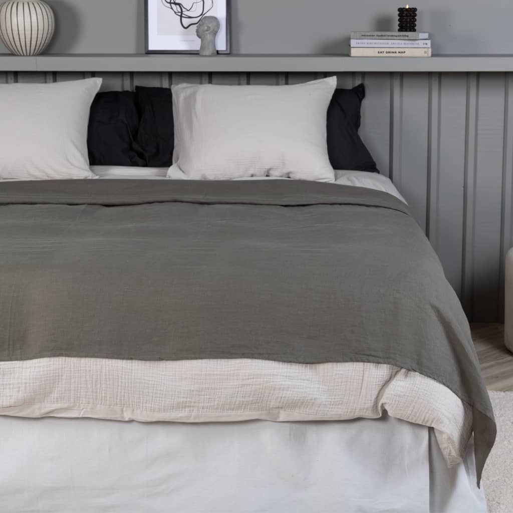 Venture Home Narzuta na łóżko Milo, 260x260 cm, poliestrowa, szara
