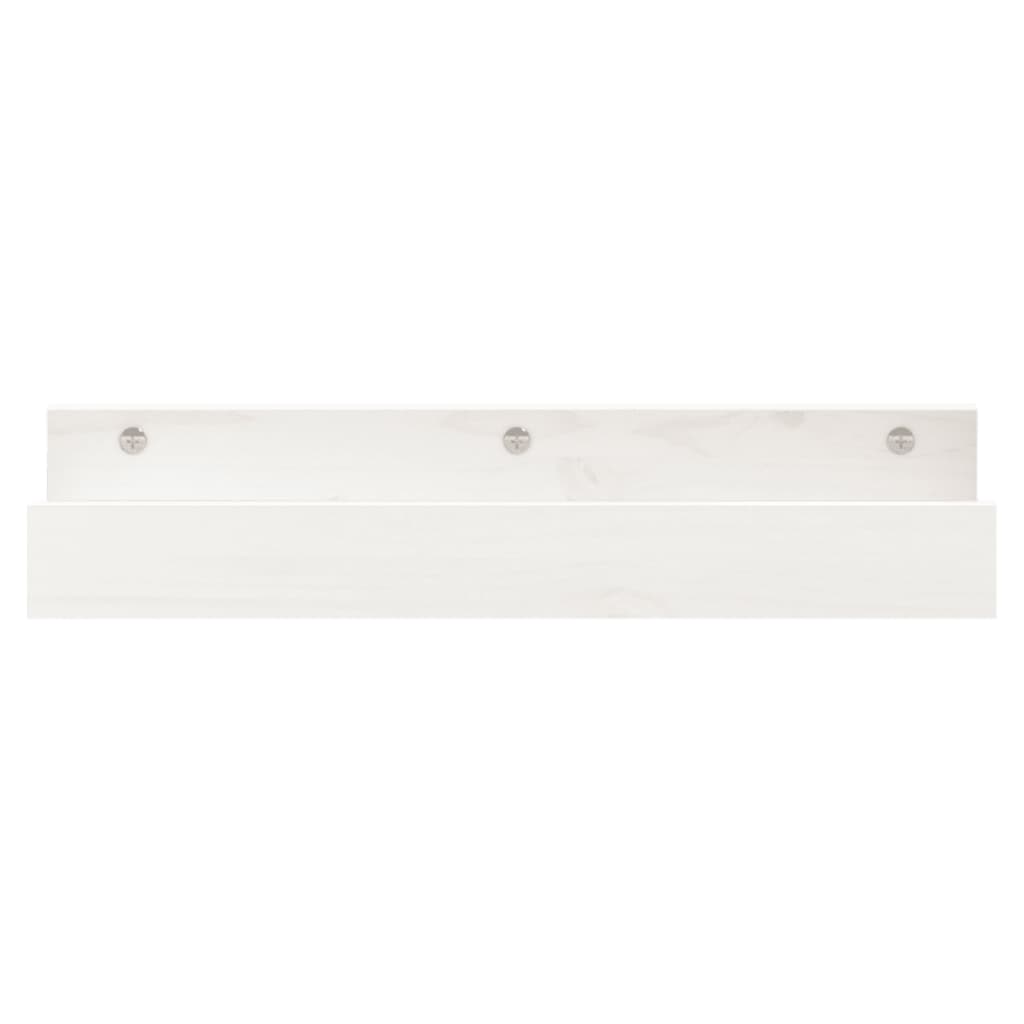 vidaXL Półki ścienne, 2 szt., białe, 50x12x9 cm, drewno sosnowe