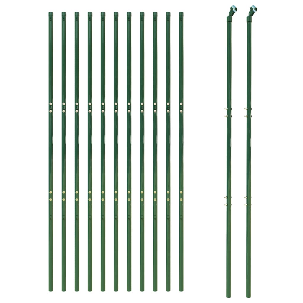 vidaXL Ogrodzenie z siatki, zielone, 1,6x25 m