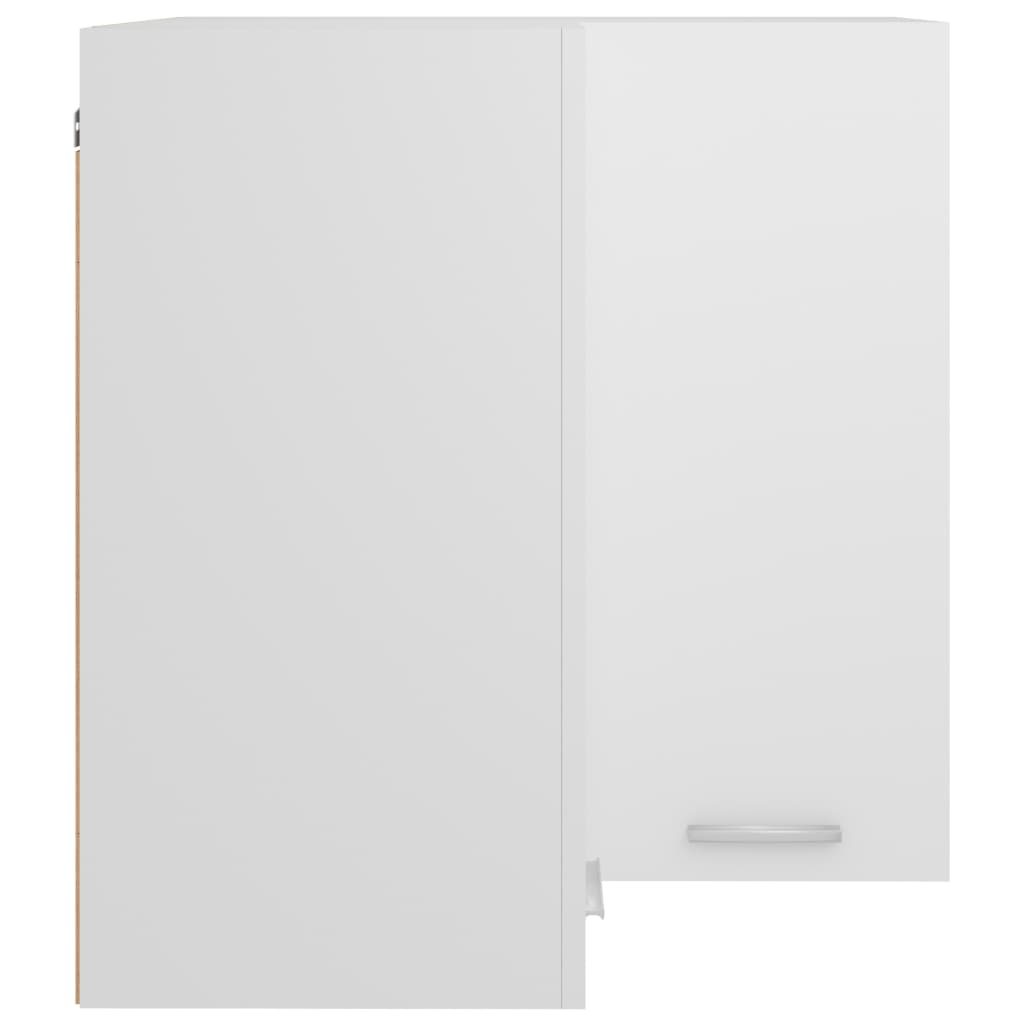 vidaXL Szafka narożna, biała, 57x57x60 cm, materiał drewnopochodny