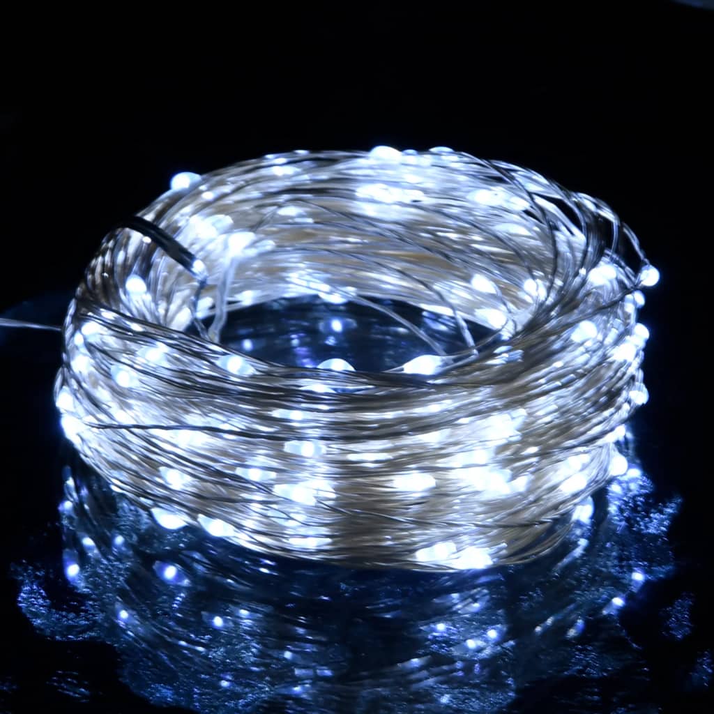 vidaXL Lampki LED, 300 diod, zimna biel, 30 m