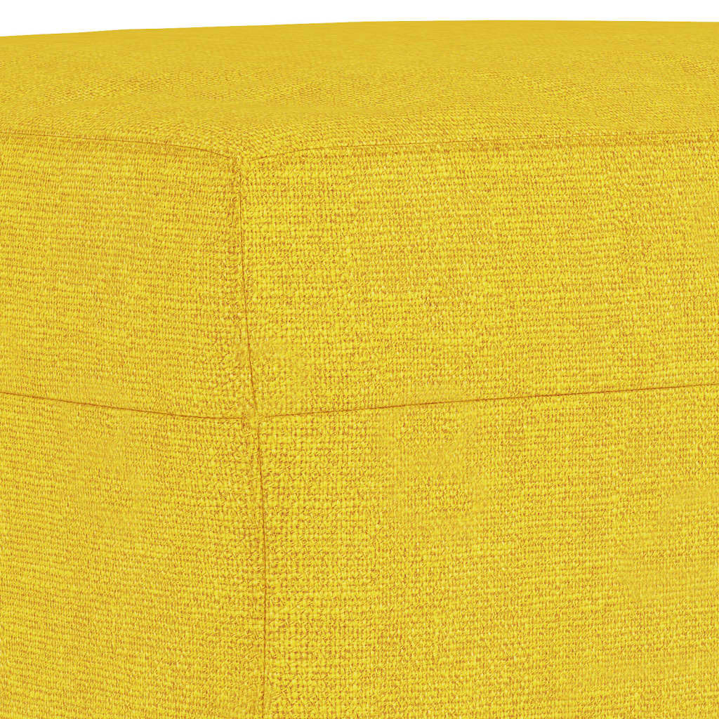 vidaXL Podnóżek, jasnożółty, 60x50x41 cm, tapicerowany tkaniną