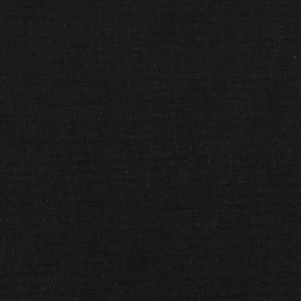 vidaXL Łóżko kontynentalne z materacem, czarne, tkanina, 80x200 cm